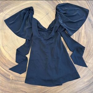 Abercrombie & Fitch black romper with bow detail